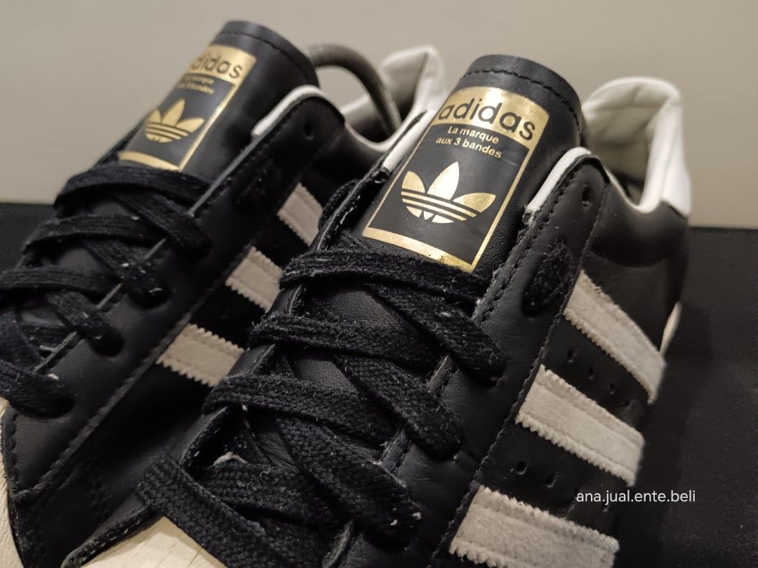 ADIDAS SUPERSTAR 80s Black 9uk Full Leather Lawa Men s
