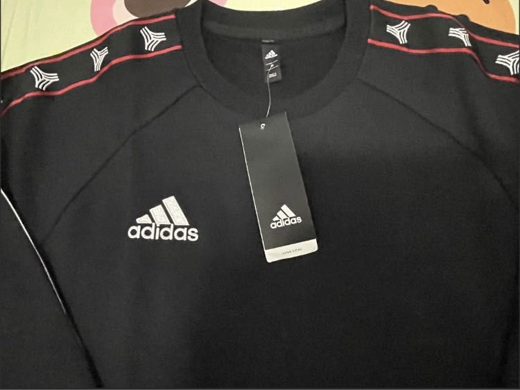 Adidas tan online tape heavy hoodie