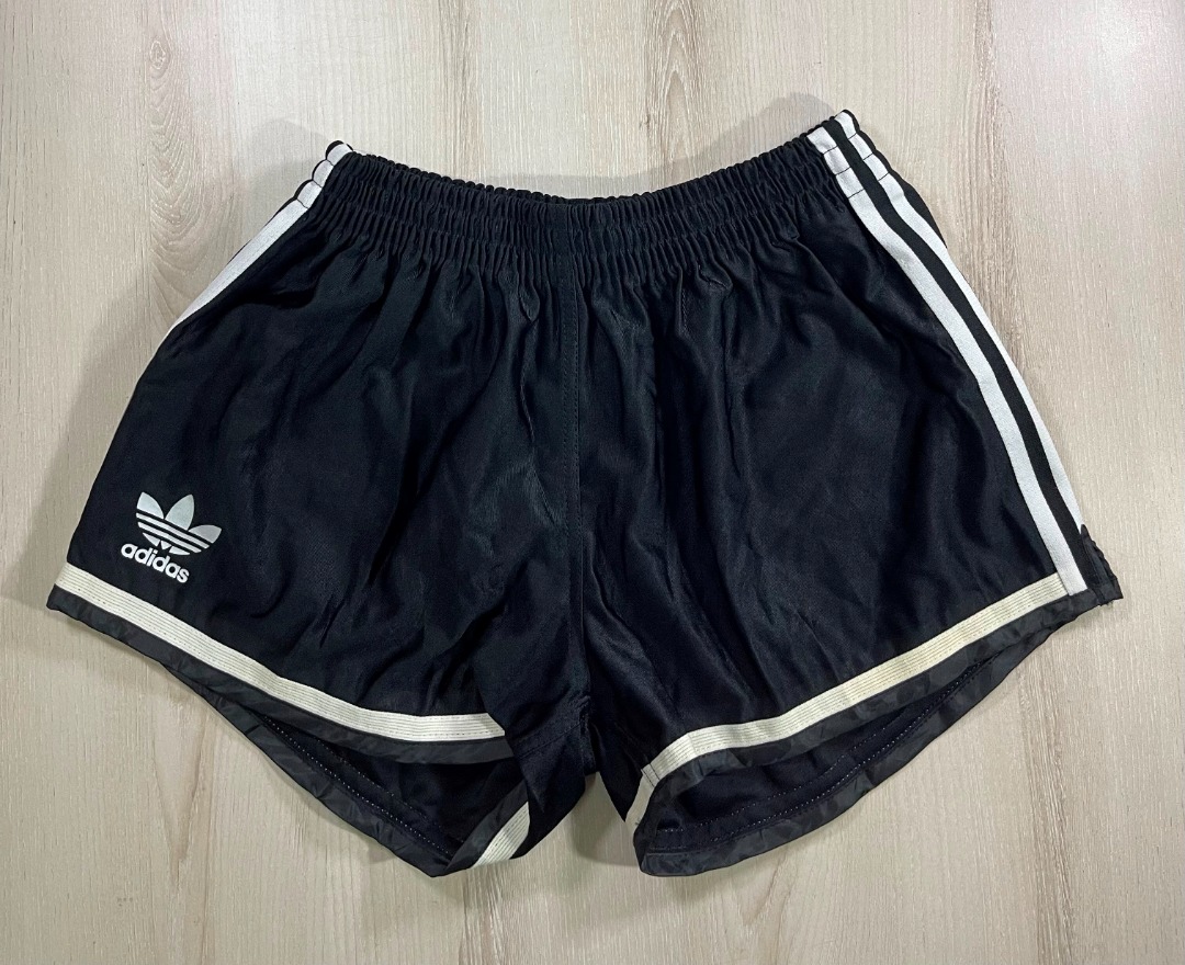 Black adidas vintage online shorts