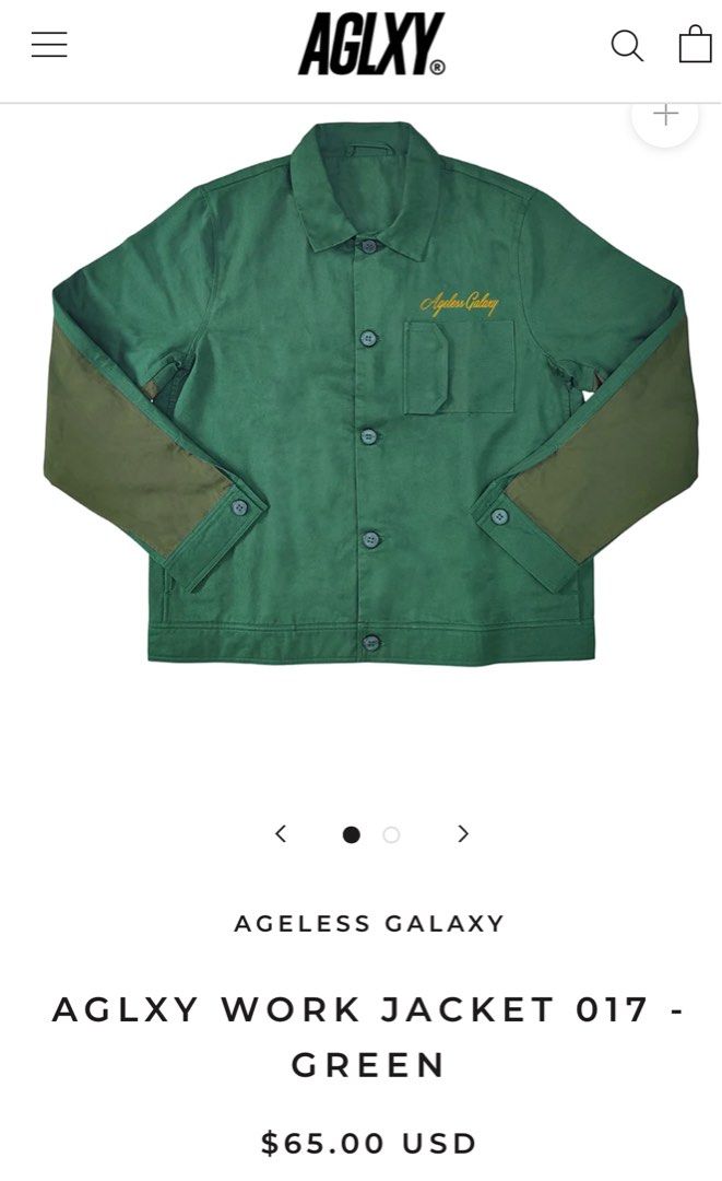 Ageless Galaxy Green Work Jacket Varsity