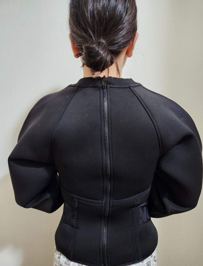 Alexander Wang x H&M Neoprene cinched sweatshirt (Category: Others Tops) located in Mandaluyong City. Submitted by helloshopgirl (Listing ID 1276037142, Image 3). Description: #Snatched! Put on an Alexander Wang x H&M neoprene waist cincher sweatshirt and you are definitely well on your way. The #shape/structure alone is a conversation starter. 🔥 Unworn, but somehow i like buying #unique pieces, so there. RFS: I have way too many clothes. Paymen