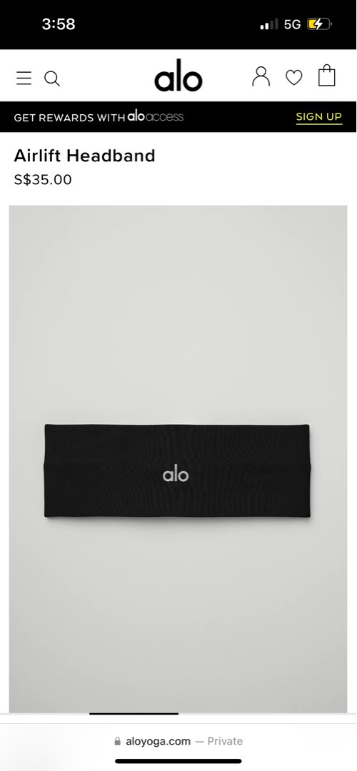 ALO AIRLIFT HEADBAND IN BLACK, Women's Fashion, Watches & Accessories, Hair  Accessories on Carousell