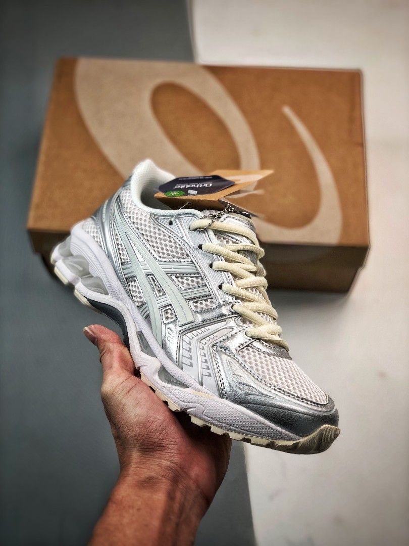 ASICS Gel Kayano 14 JJJJound Silver White running shoes