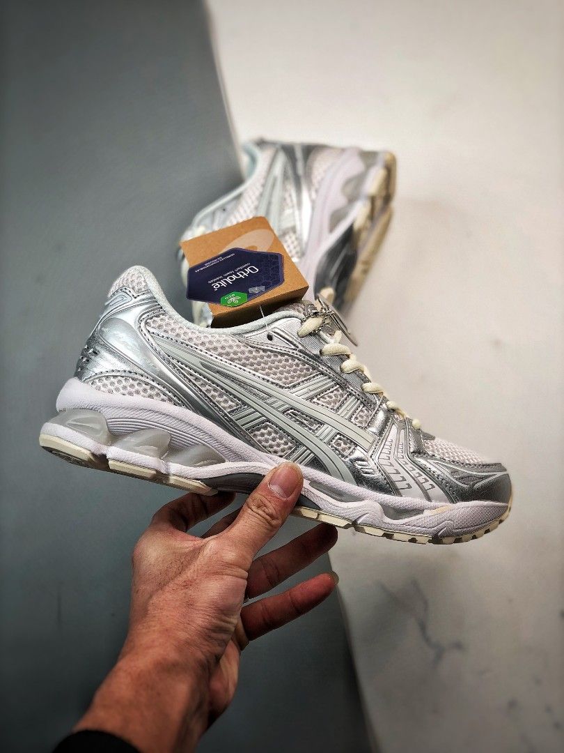 ASICS Gel Kayano 14 JJJJound Silver White running shoes