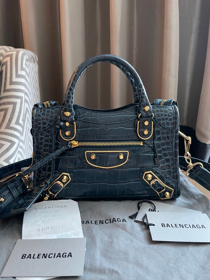 Balenciaga mini sales city croco