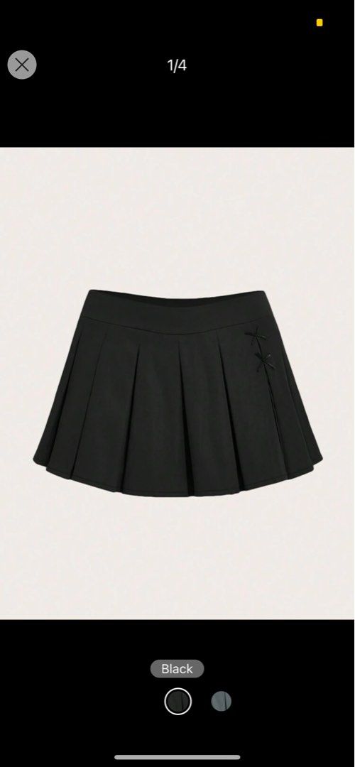 Black Tennis Skirt Women s Fashion Bottoms Skirts on Carousell