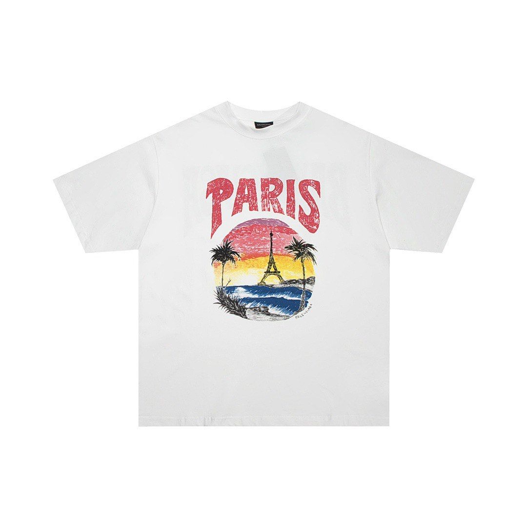 blcg balenciaga new hawaii palm tree unisex tee