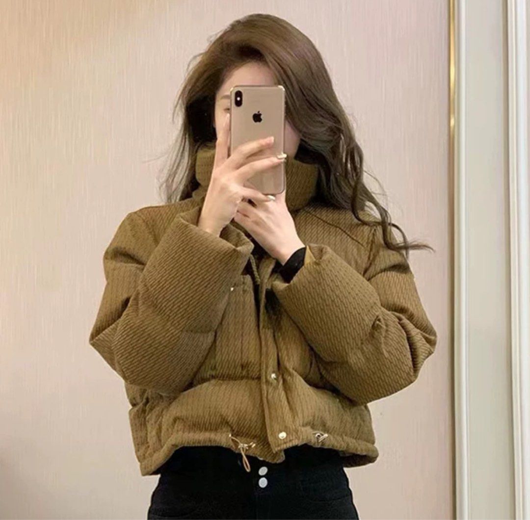 Puffer jacket brown clearance