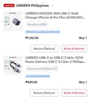 BUNDLE SAVER UGREEN Braided Cable PLUS GaN Charger
