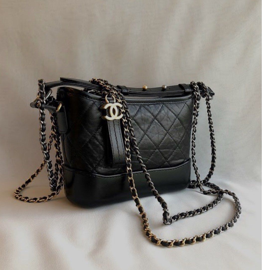 Chanel gabrielle discount bag small black