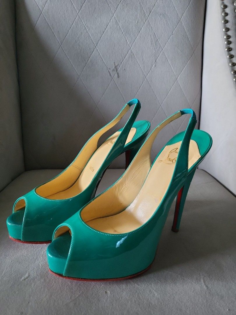 Green louboutin heels sales