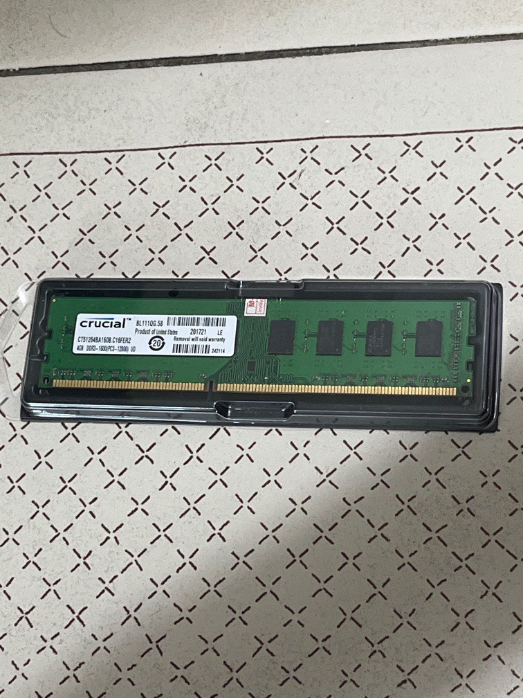 Crucial DDR3 4GB ram, Computers & Tech, Parts & Accessories, Computer ...