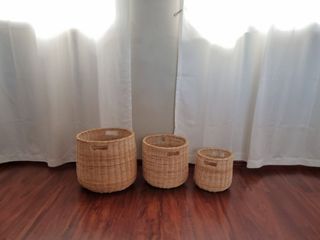 3pc set Decorative plant  or organizer basket set