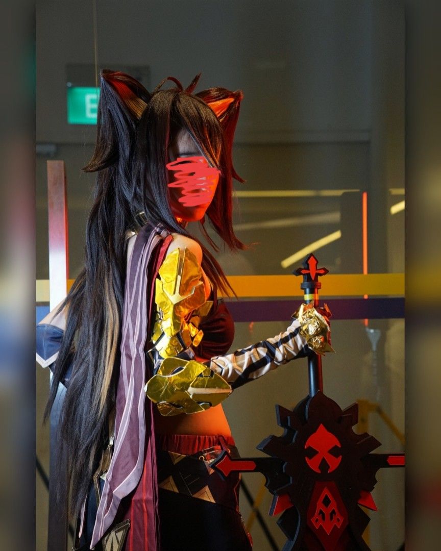 Dehya cos + wig (styled) cosplay genshin impact WTS, Hobbies & Toys ...