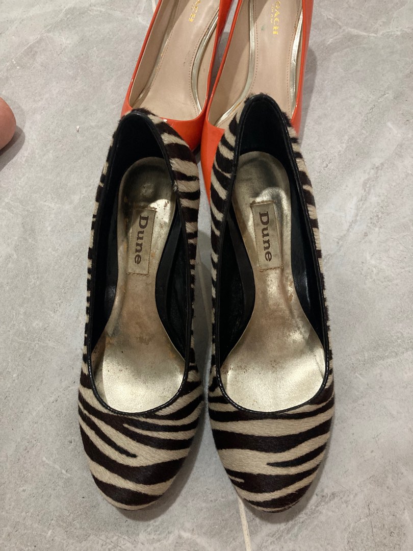 Dune zebra print heels size 36