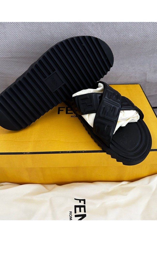 Fendi FF Jacquard Dual Buckle Slide Sandals in 2023 | Slide sandals, Fendi  sandals, Fendi