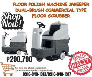 Floor Polish Machine Sweeper Dual-brush Commercial Type Floor Scrubber