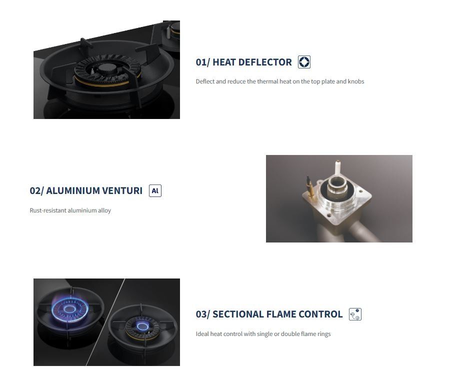 (Free Installation) Fujioh 3 Burners BuiltIn Gas Hob FHGS6530 SVGL