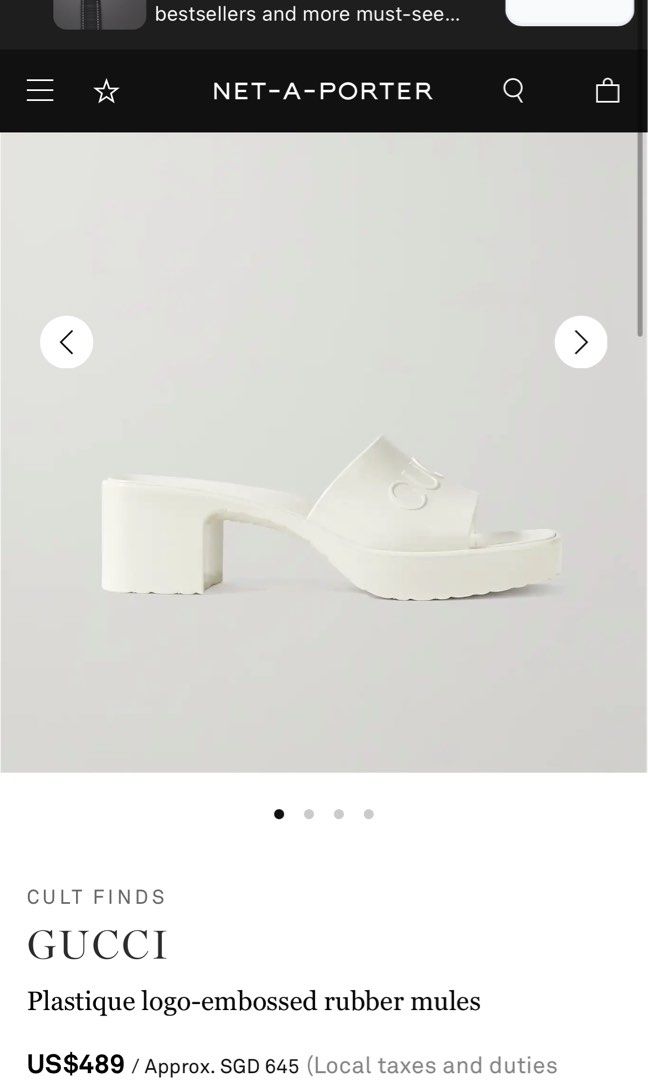 Gucci slides net a porter best sale
