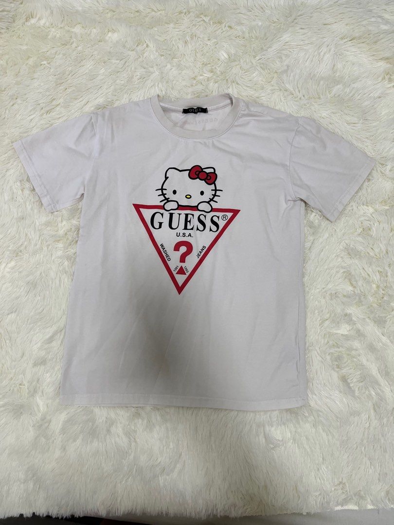 Guess x Hello Kitty Women s Fashion Tops Shirts on Carousell