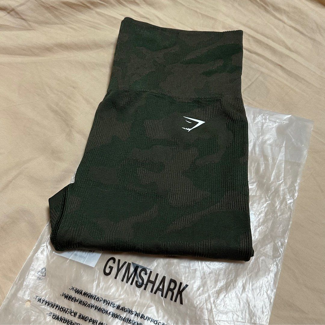 Gymshark ribbed leggings in Winter Olive, Women's Fashion