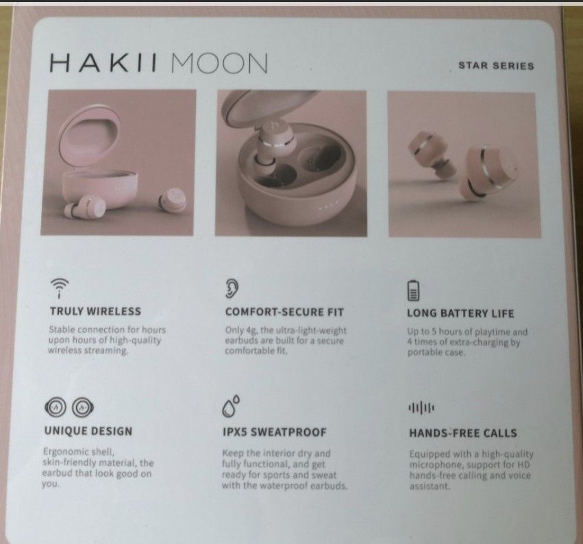 HAKII MOON pink earphone