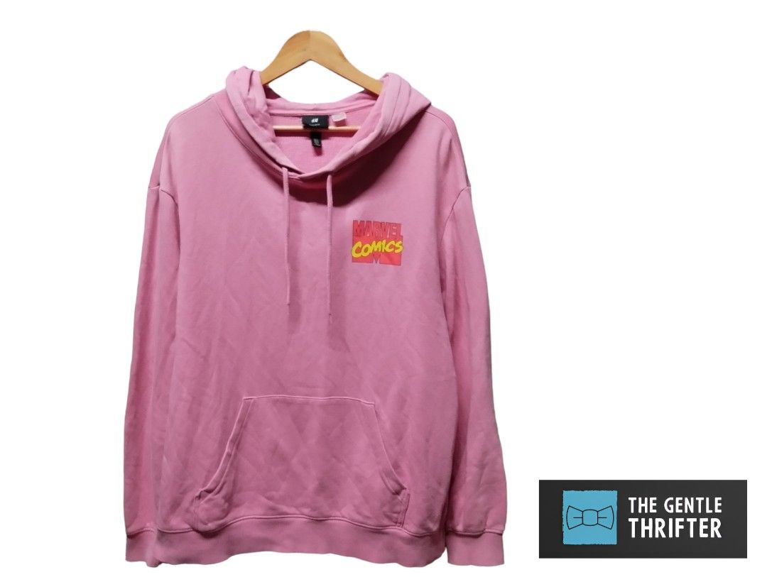H M X Marvel Pink Hoodie Men s Fashion Coats Jackets and