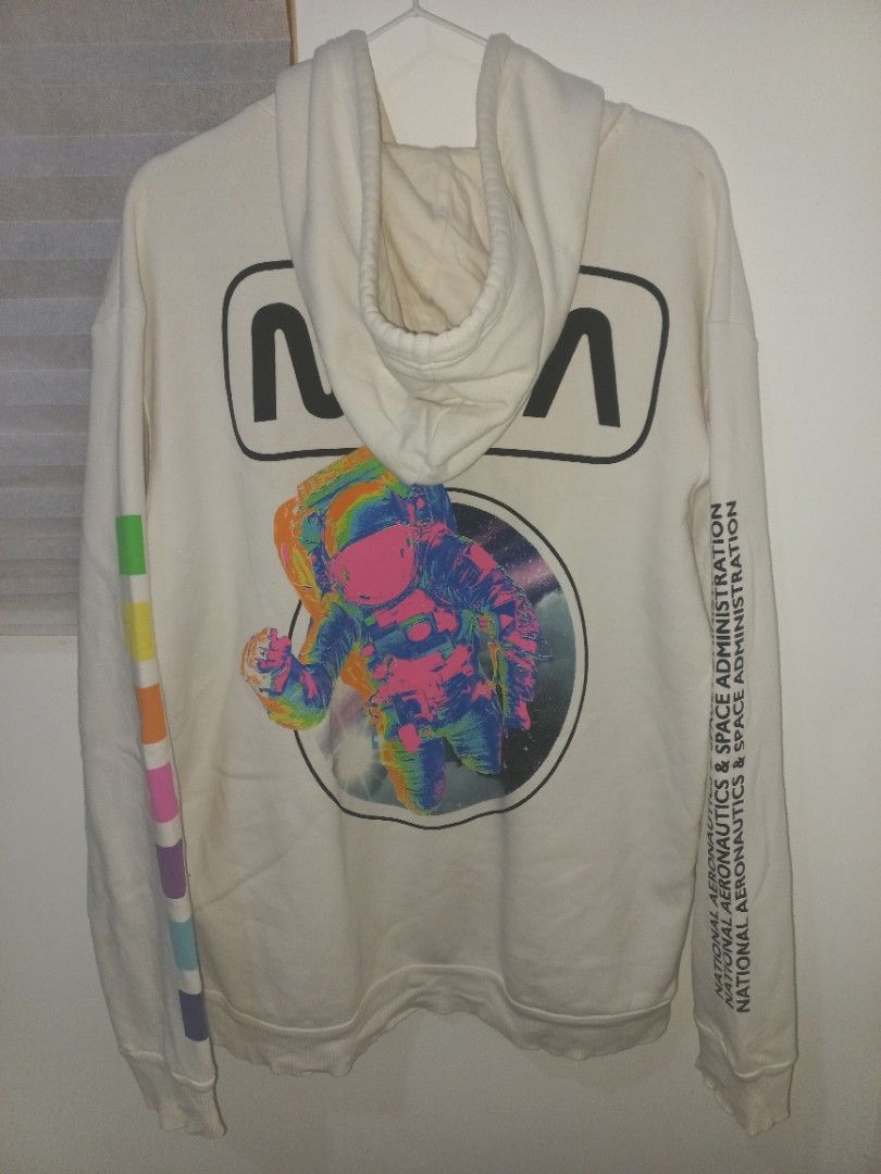Hyper Space Hoodie NASA print out rainbow y2k Fesyen Pria Pakaian Baju Luaran di Carousell