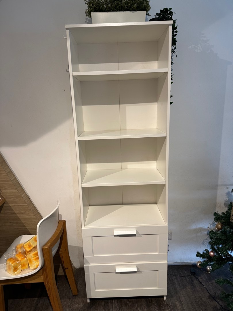 Brimnes bookcase white hot sale