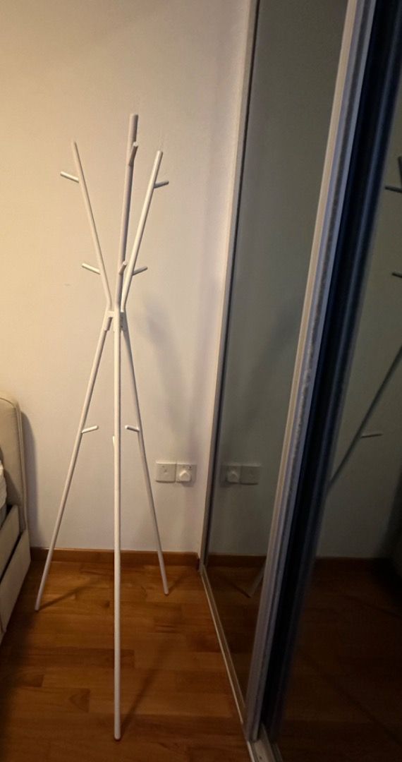 Ikea EKRAR cloth/hat and coat stand white, 169 cm, Furniture & Home Living, Furniture, Shelves