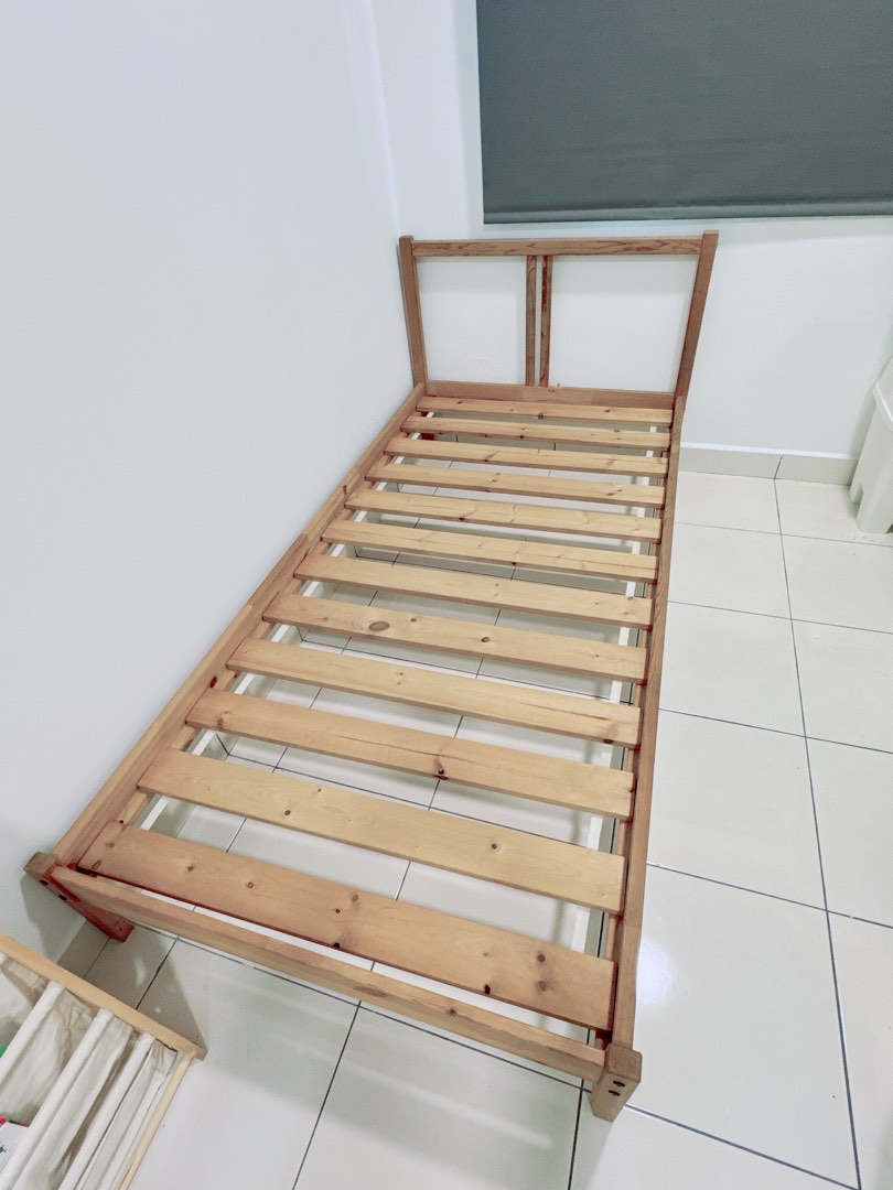 IKEA FJELLSE/TARVA Single Bed Frame, Furniture & Home Living, Furniture