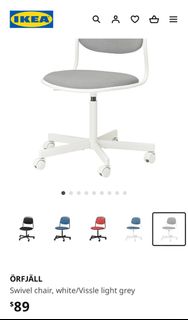 LOBERGET / MALSKÄR Swivel chair + pad, white/dark gray - IKEA