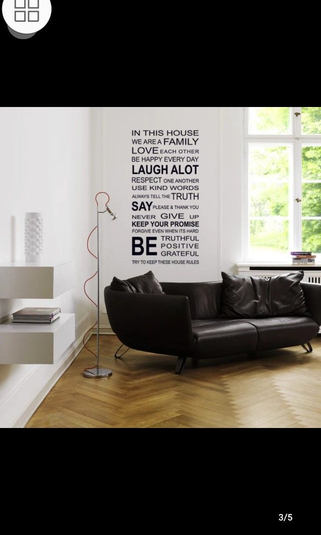 IN THIS HOUSE Wall Stickers ( Peel and Paste Type ), Furniture & Home