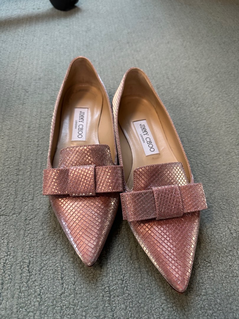 Jimmy choo bow flats on sale