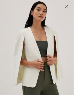 White shop cape jacket