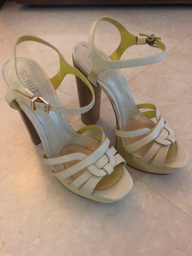 Light yellow block heels discount