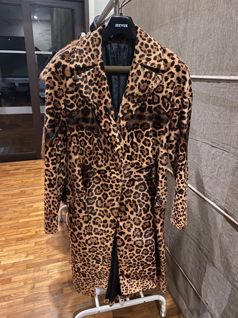 Full length leopard print coat shop