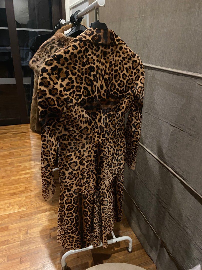 Fur animal 2024 print coat