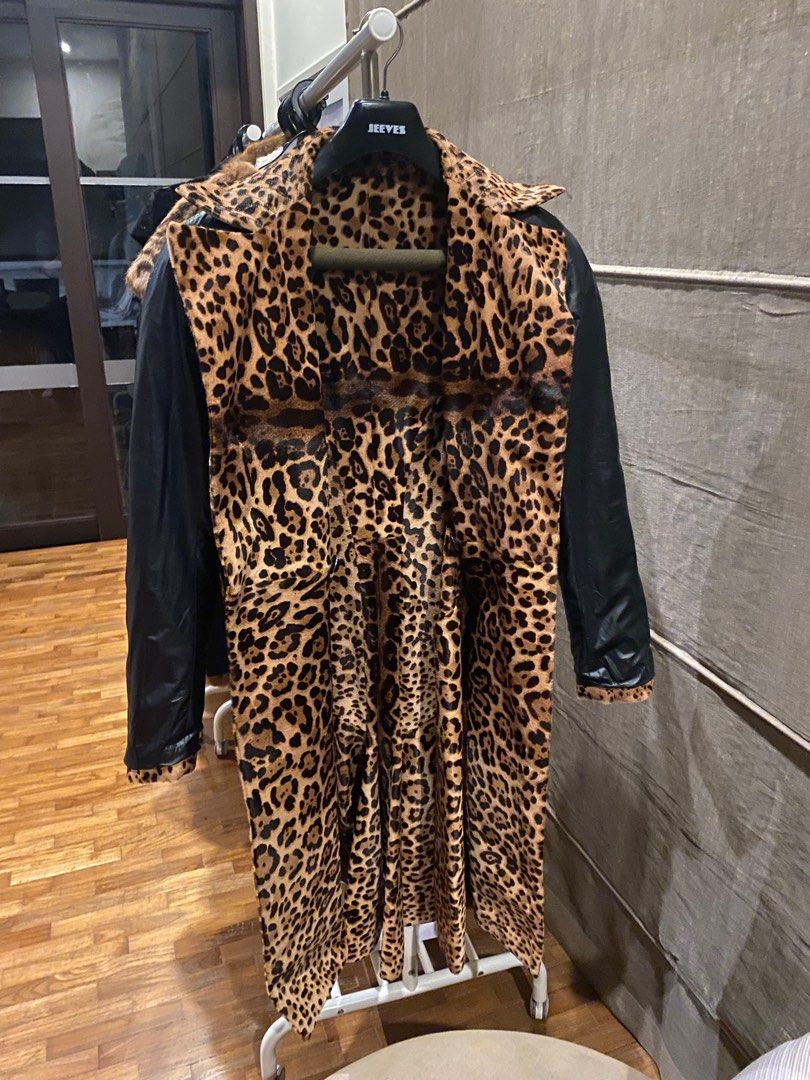 Real leopard fur new arrivals coat