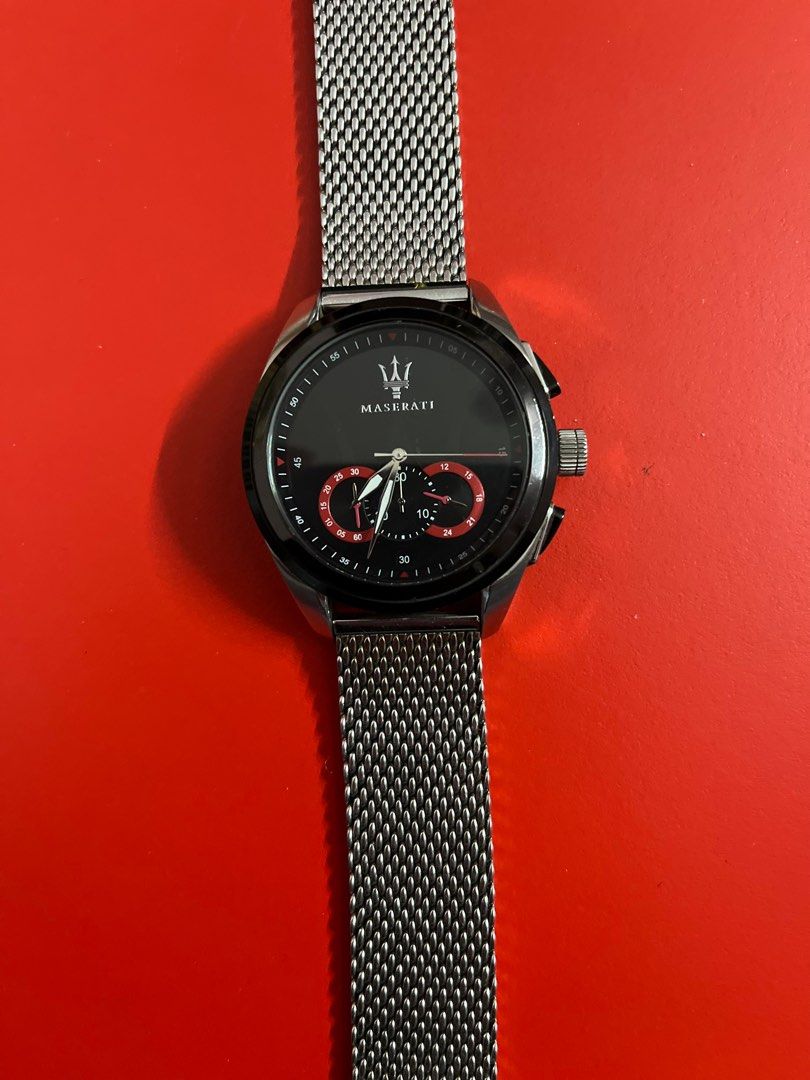 Maserati watch black and red online
