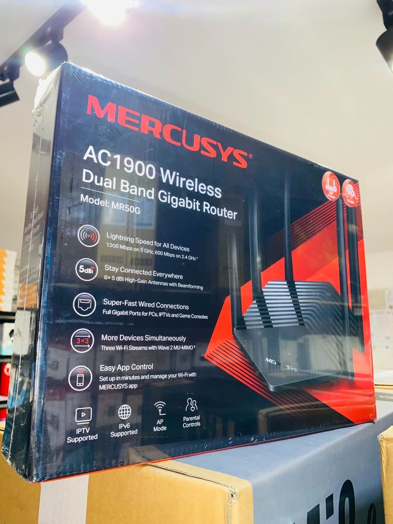 Mercusys MR50G AC1900 Wireless WiFi Dual Band Gigabit Router, Computers ...