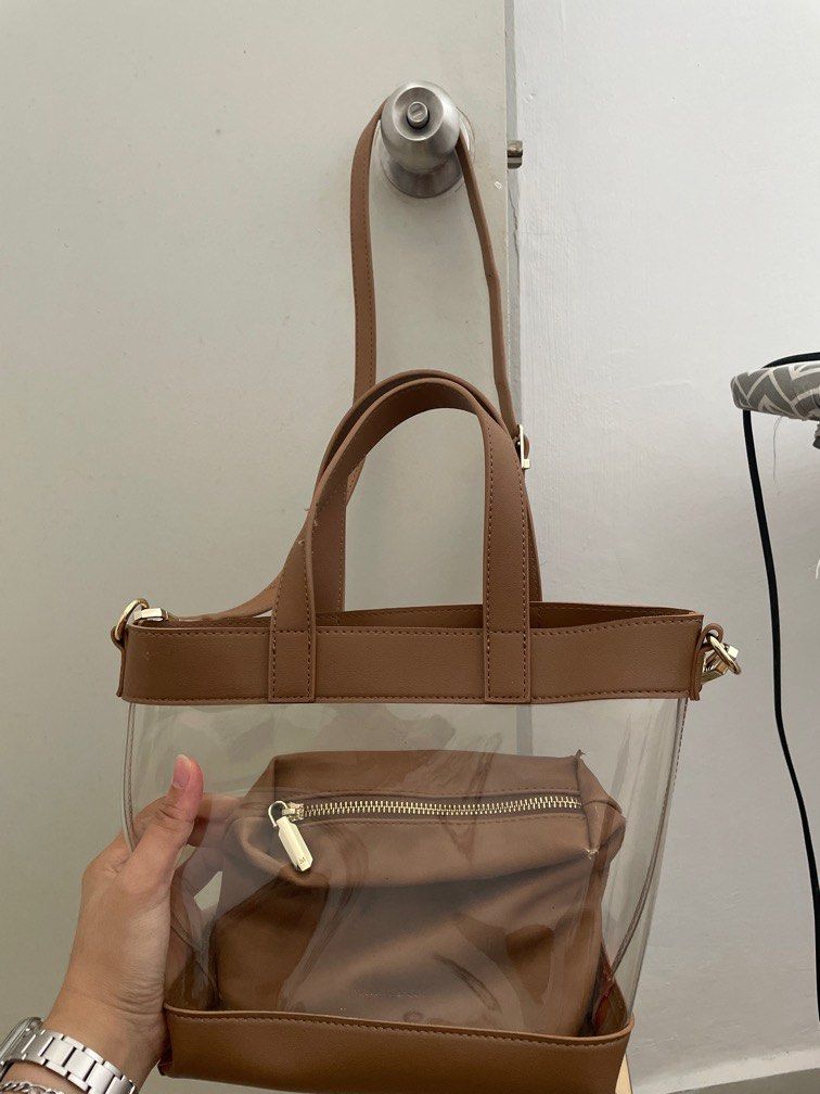 Transparent sling store bag online