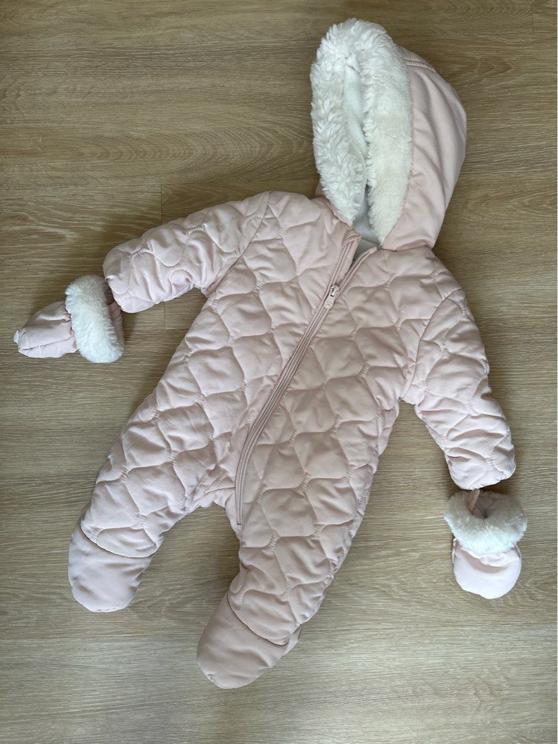 Newborn baby girl store snowsuit