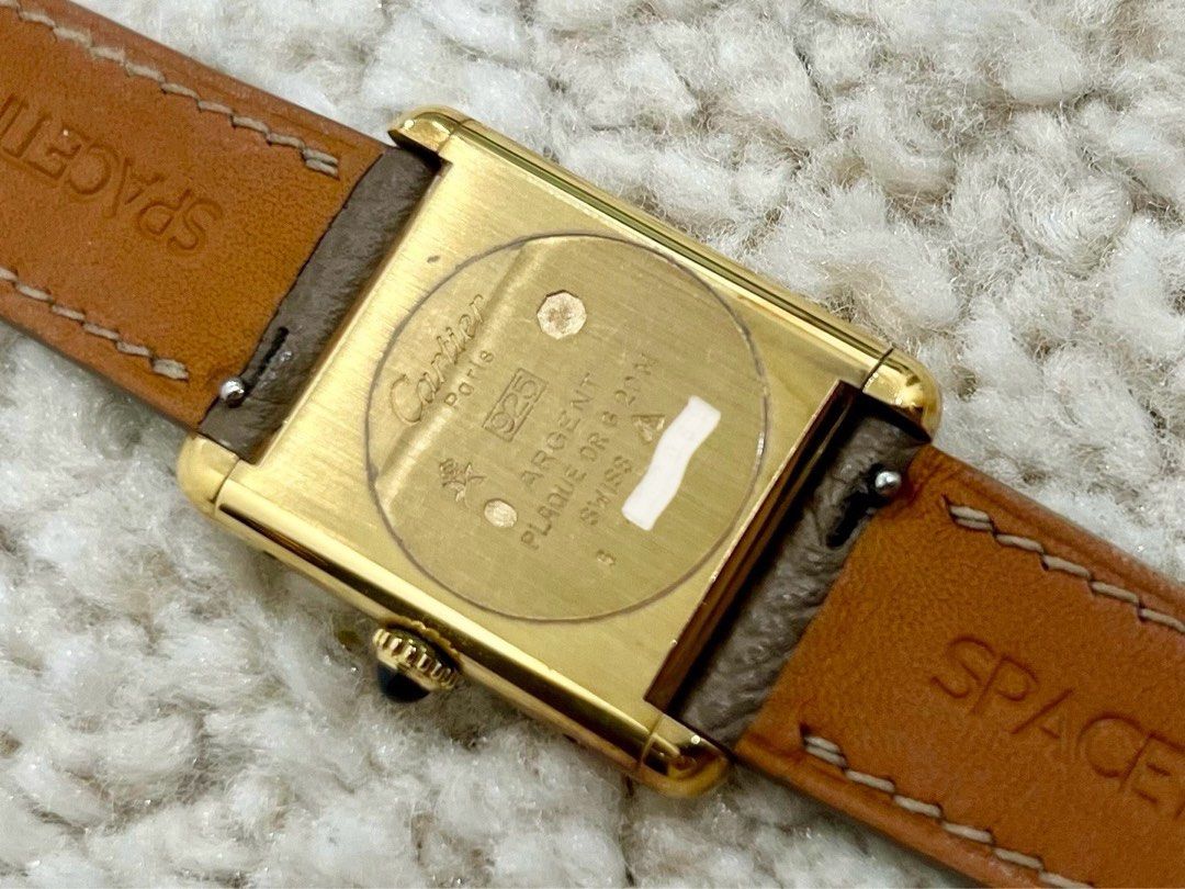 Must de Cartier tank vermeil Large Trinity dial