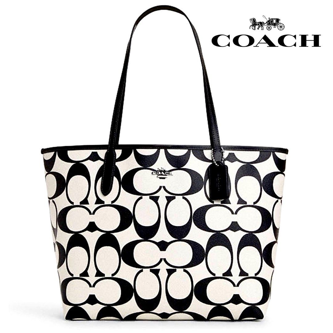White and black coach purse outlet