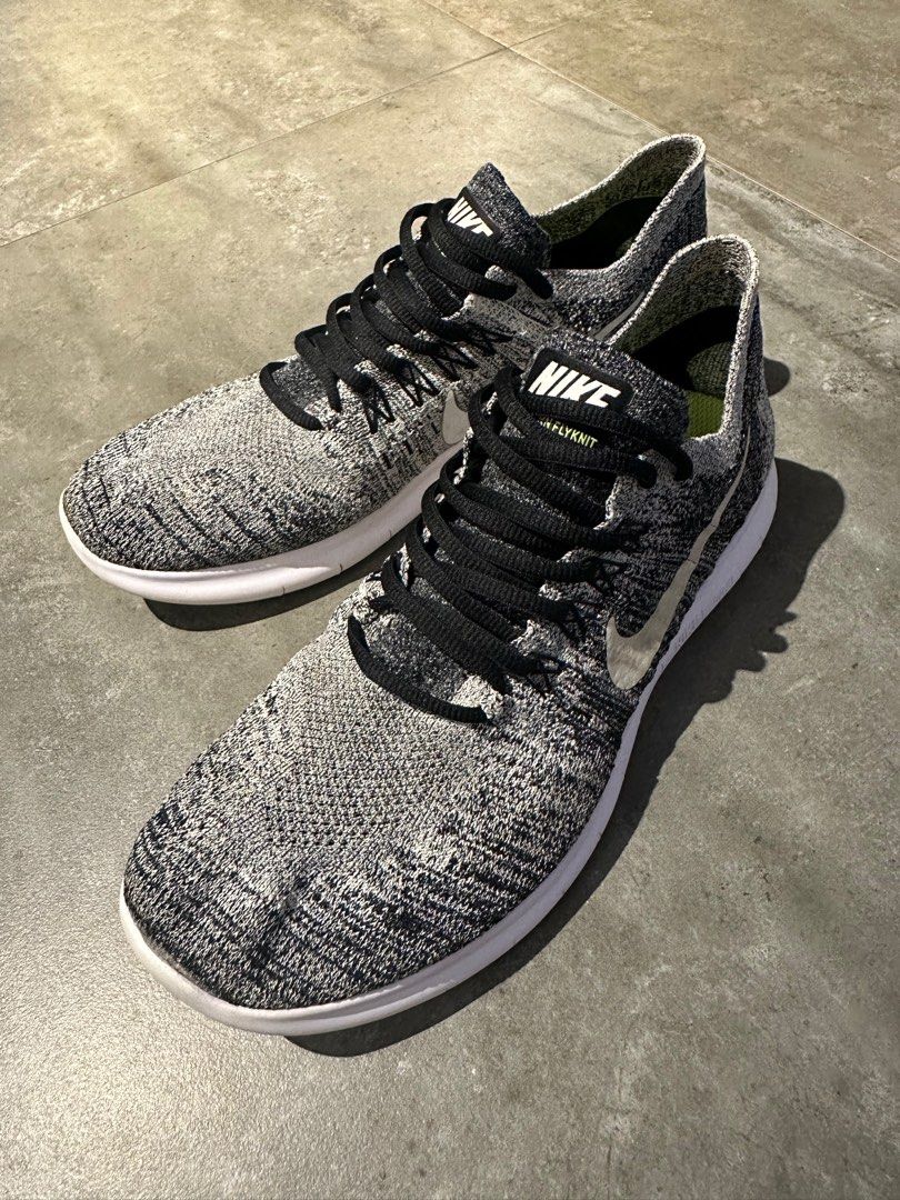 Nike Free RN Flyknit Oreo US9 Men s Fashion Footwear Sneakers