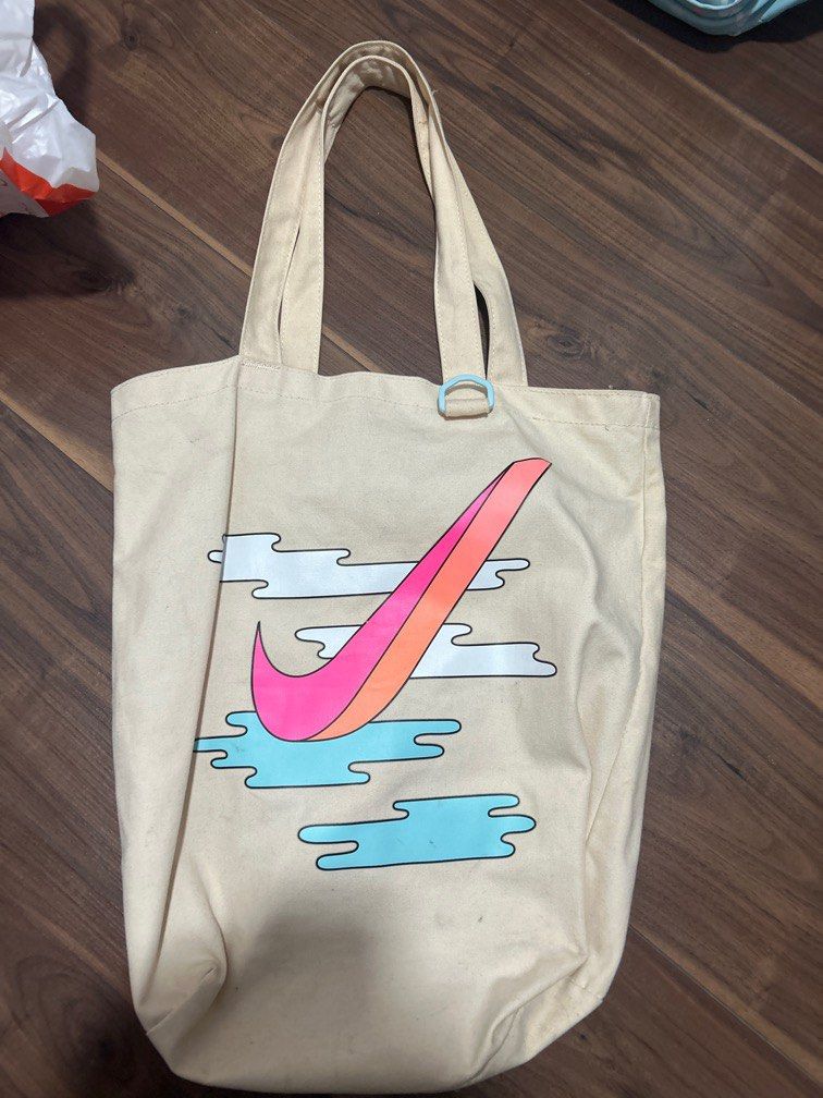 Pink nike tote best sale bag