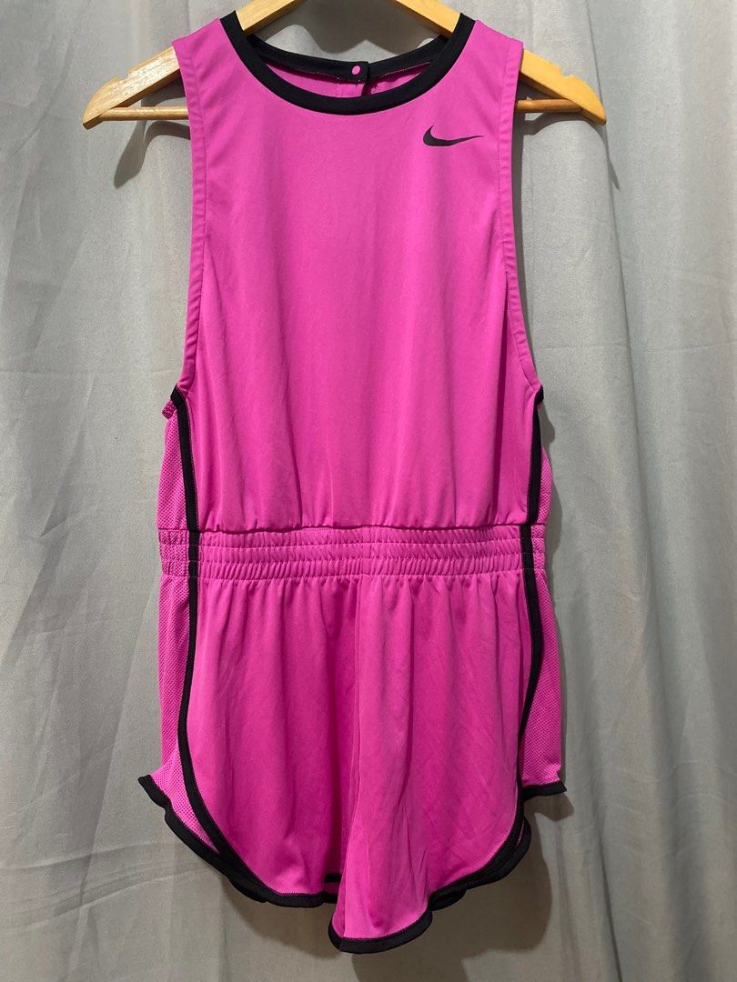 Nike Women's Dri-Fit Performance Mesh Trim Running Romper Pink Size Small,  Women's Fashion, Activewear on Carousell