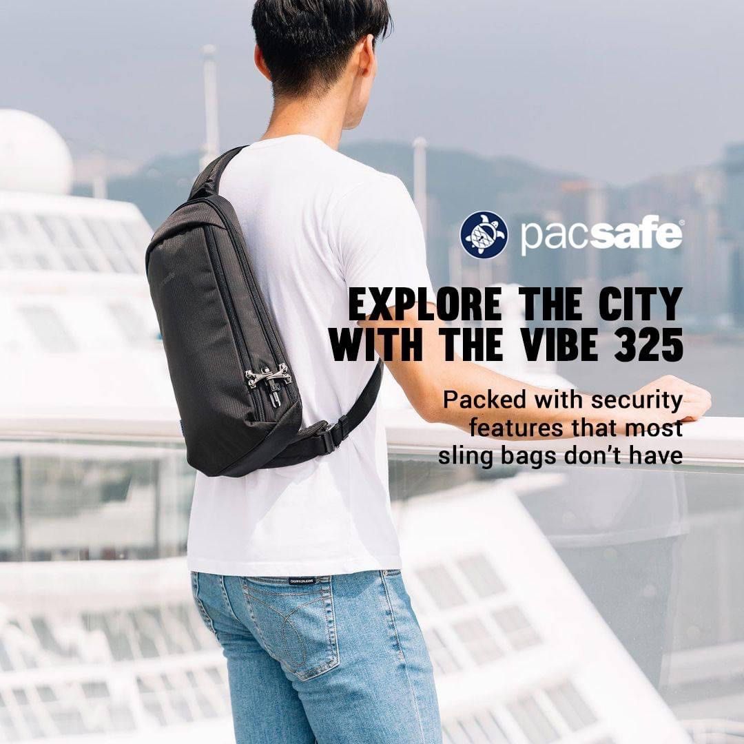 Pacsafe Vibe 325 Anti Theft- Blue Camo, Men's Fashion, Bags, Sling Bags ...