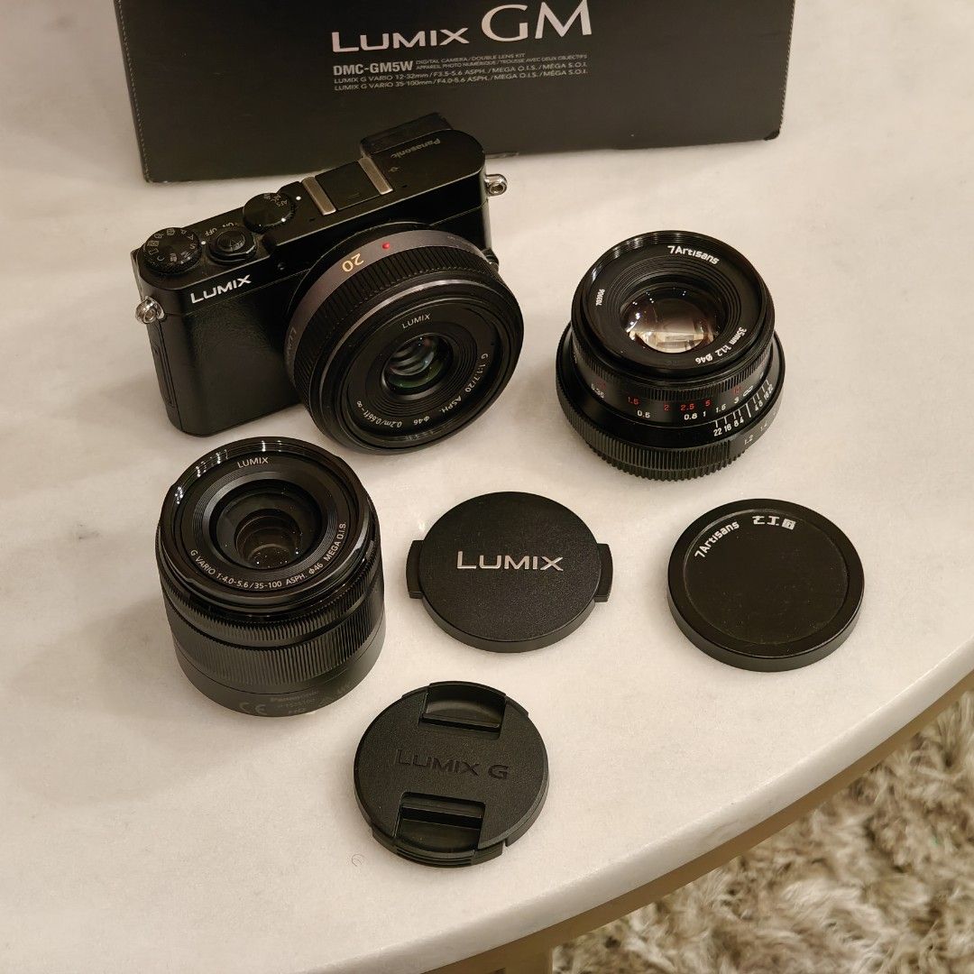 Panasonic Lumix GM5 Smallest MFT Camera with EVF + 35-100mm + 20mm f1.7 ...